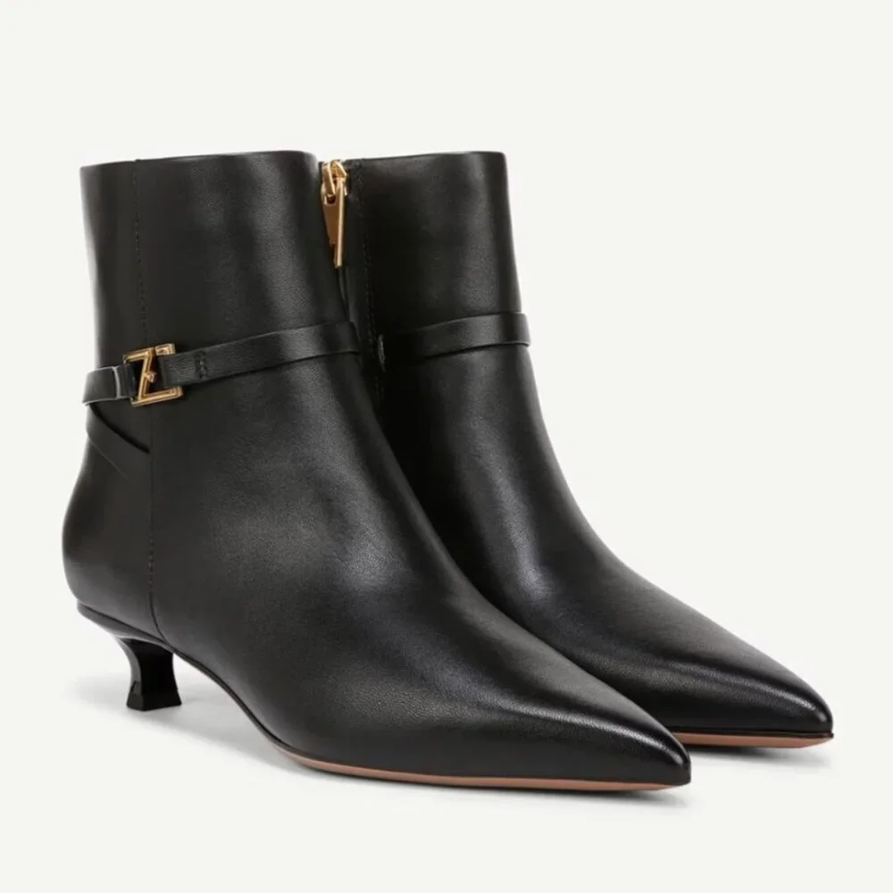 Franco Sarto Marnie Ankle Boot In Black Leather